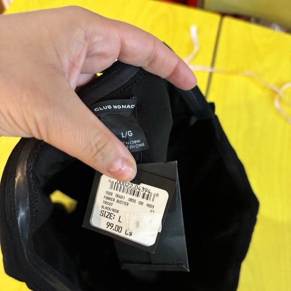 club Monaco black tube top  suit material - Picture 5 of 5
